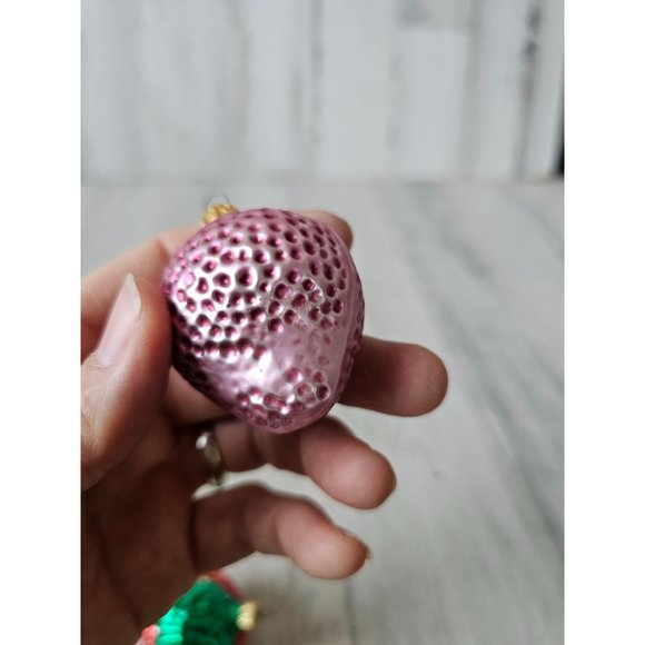 Vintage strawberry glass ornament set Xmas tree Columbia - Picture 14 of 14